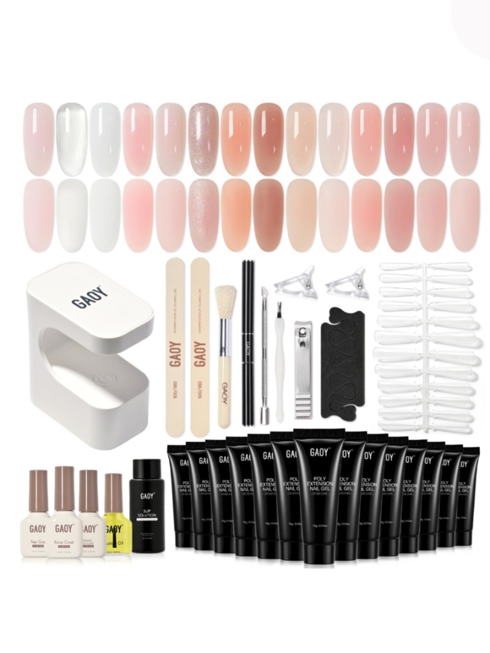 All In One Poly Gel Nail Extension Kit Set